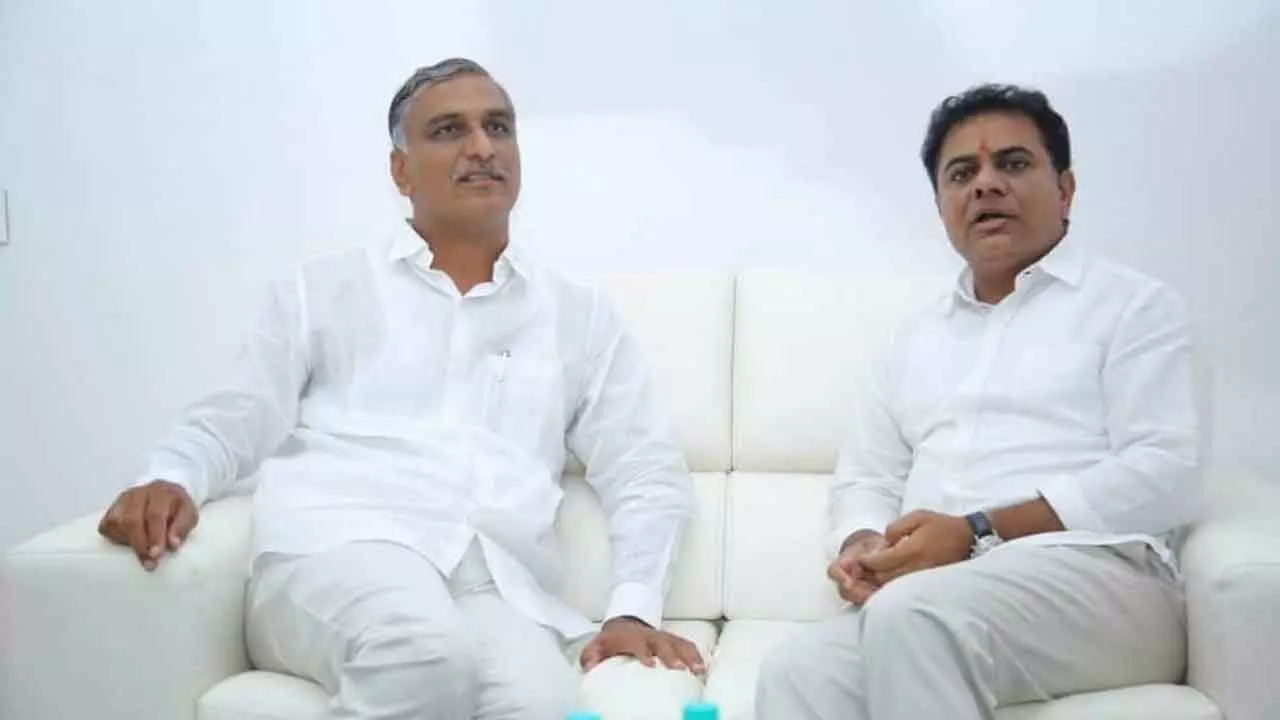 KTR, Harish meet, lay rumours to rest KTR, Harish meet, lay rumours to rest