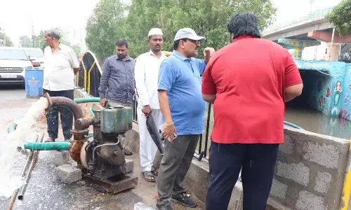 Rainwater inundates several areas