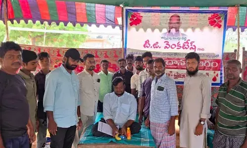 Blood donation camp for children with thalassemia