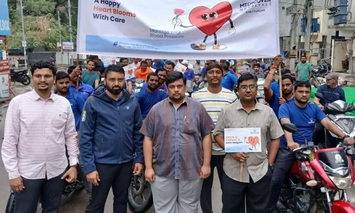 Bike rally held to create awareness on hypertension
