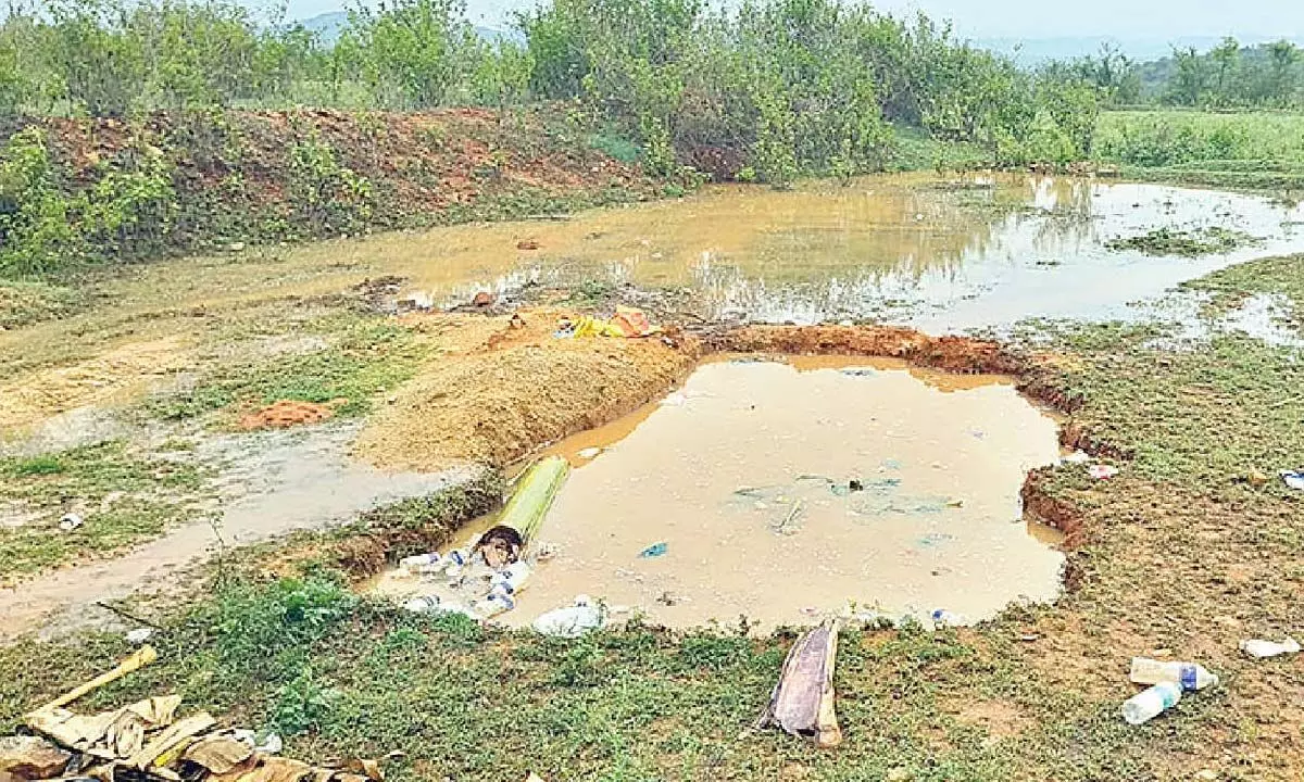 3 children die after falling into pond near Kuppam 3 children die after falling into pond near Kuppam