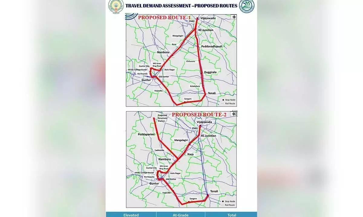 Semi high-speed circular suburban rail on anvil