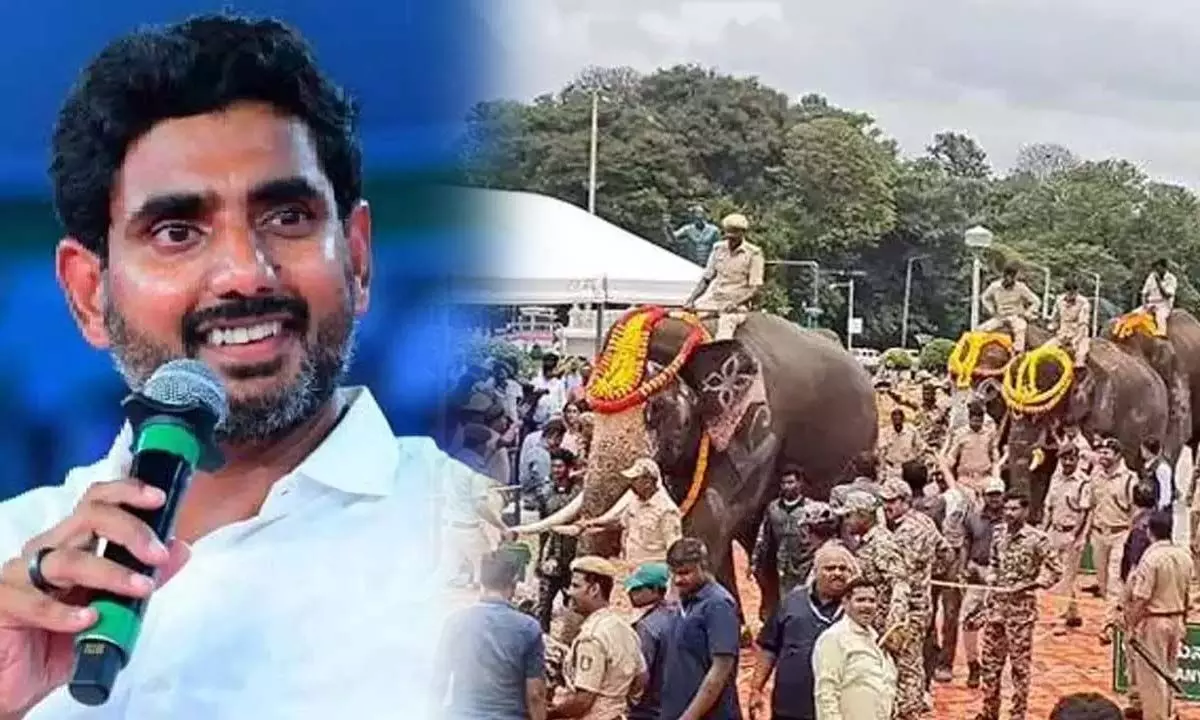 Nara Lokesh praises Pawan for bringing Kumki elephants to AP
