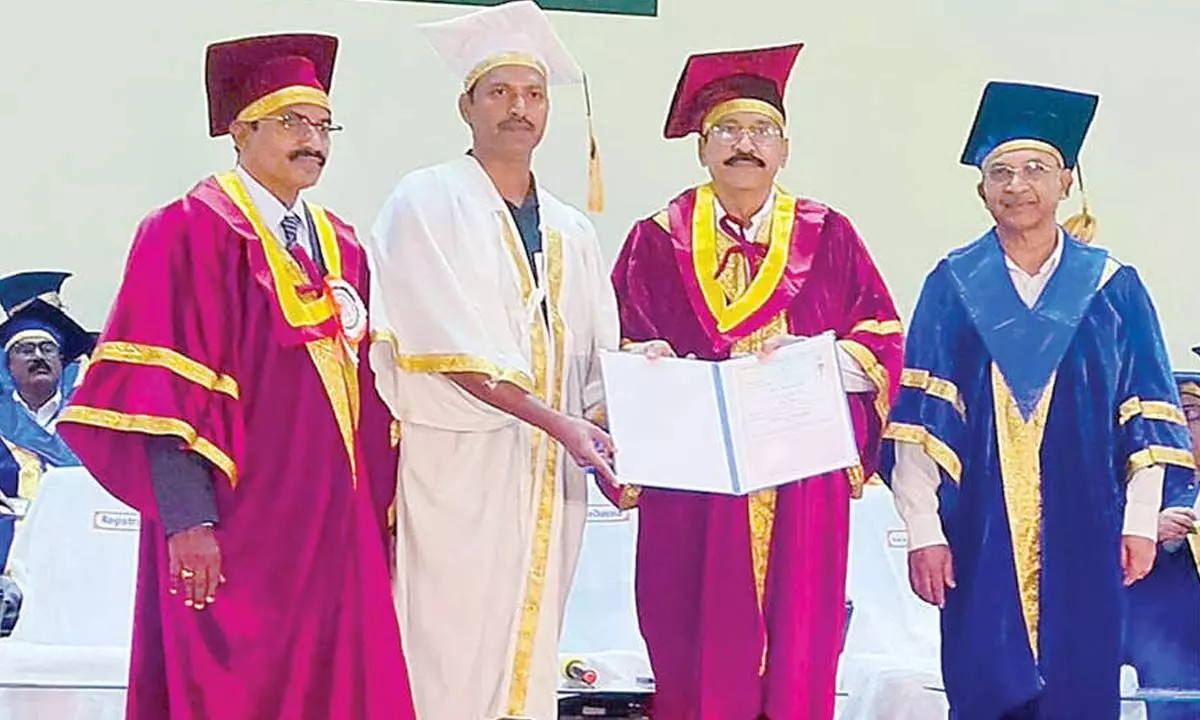 Pulivendula scholar receives Ph.D Pulivendula scholar receives Ph.D