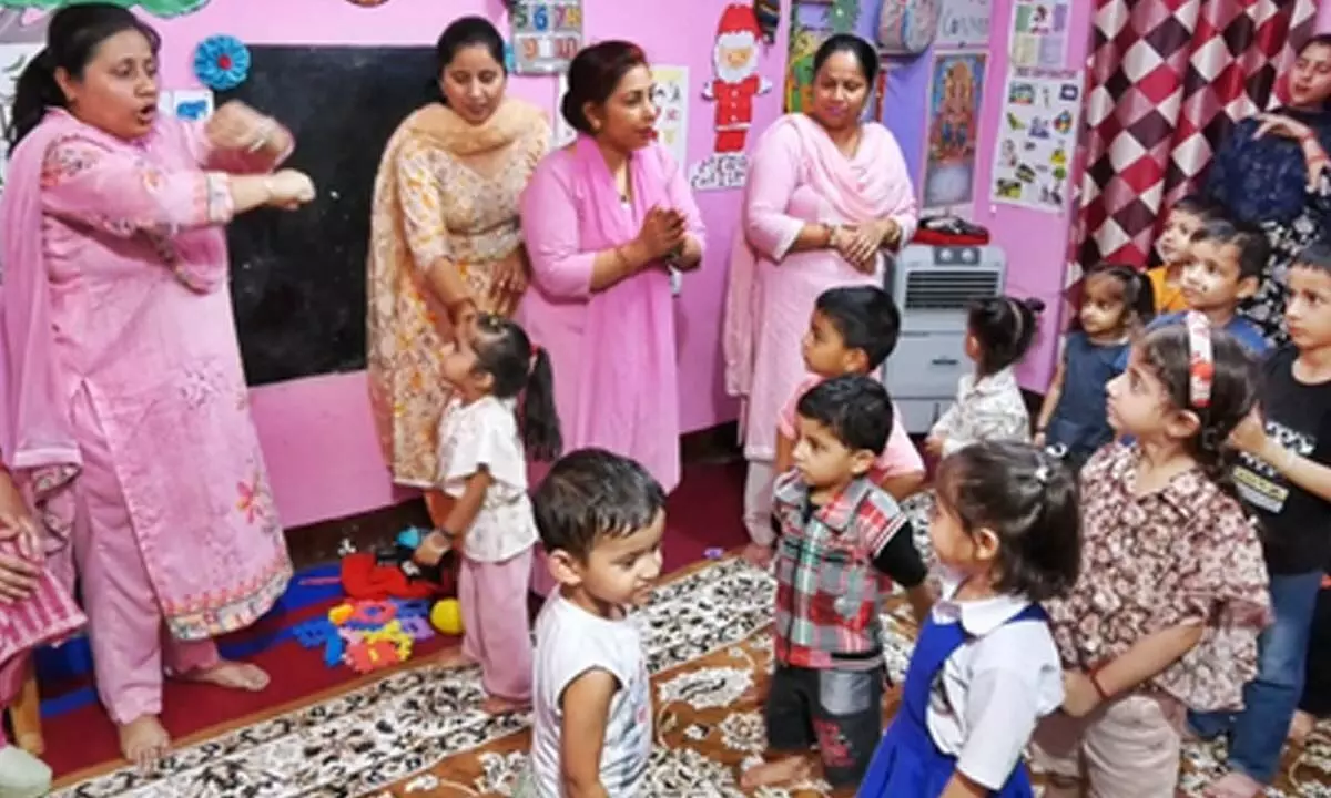 Anganwadi centres in J&Ks Udhampur transforming into smart preschools under NEP