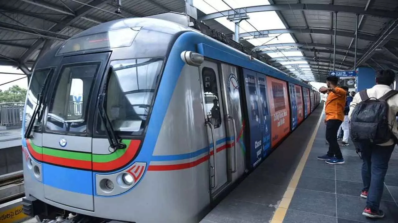 Hyderabad Metro Stops Again at Bharat Nagar Due to Technical Problem Hyderabad Metro Stops Again at Bharat Nagar Due to Technical Problem