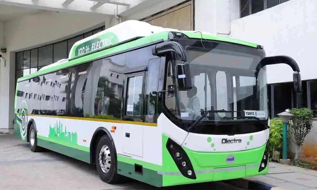 45 New Electric Buses Launched in Suryapet to Improve Public Transport 45 New Electric Buses Launched in Suryapet to Improve Public Transport