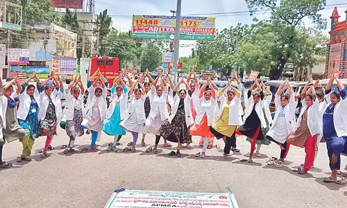 Community Health Officers stage unique protest