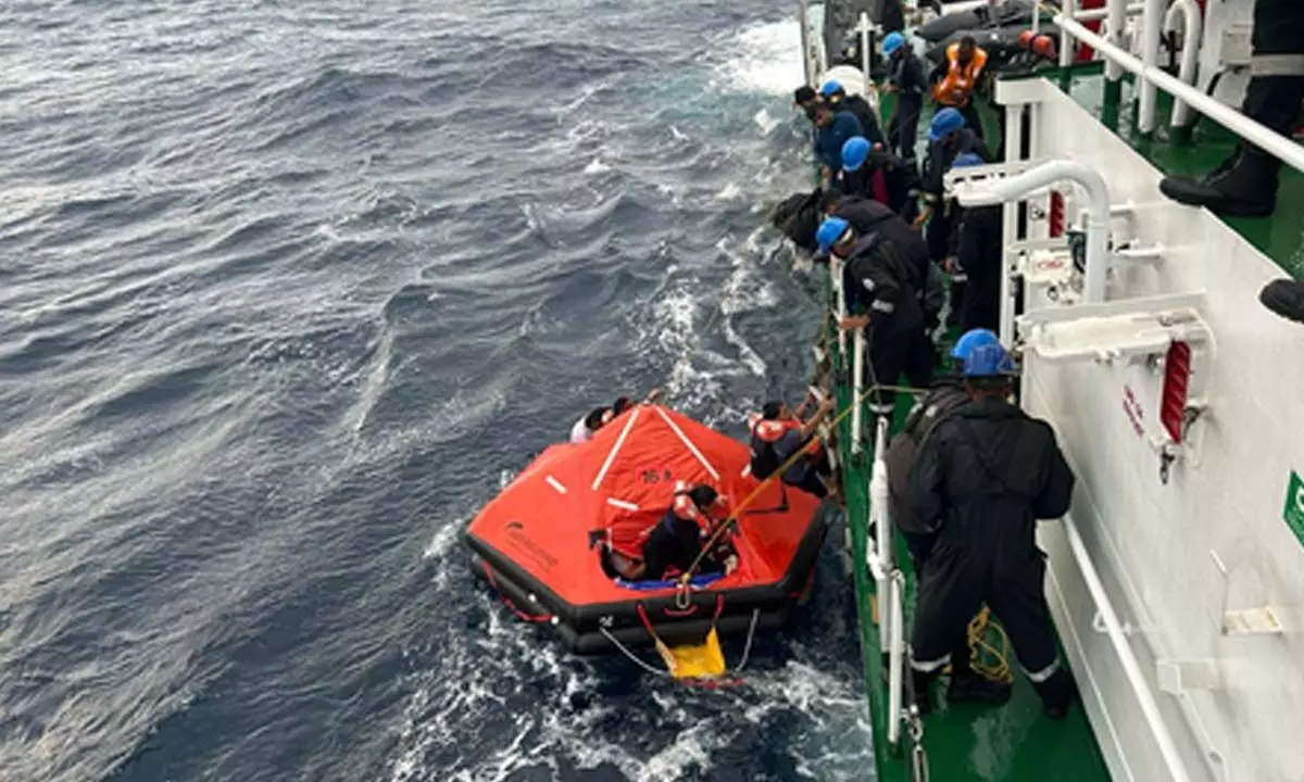 All crew members rescued after Liberian ship capsizes off Kerala coast All crew members rescued after Liberian ship capsizes off Kerala coast