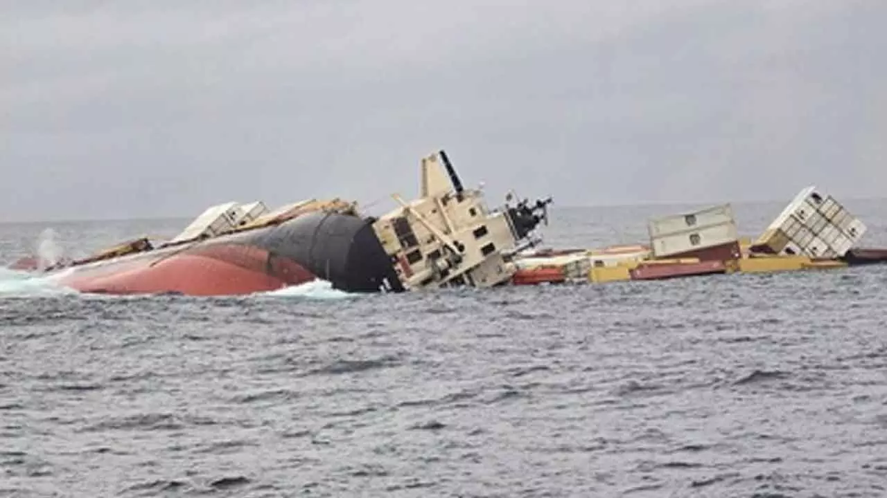 Kerala sounds alert amid suspected hazardous substance leak from capsized cargo ship Kerala sounds alert amid suspected hazardous substance leak from capsized cargo ship