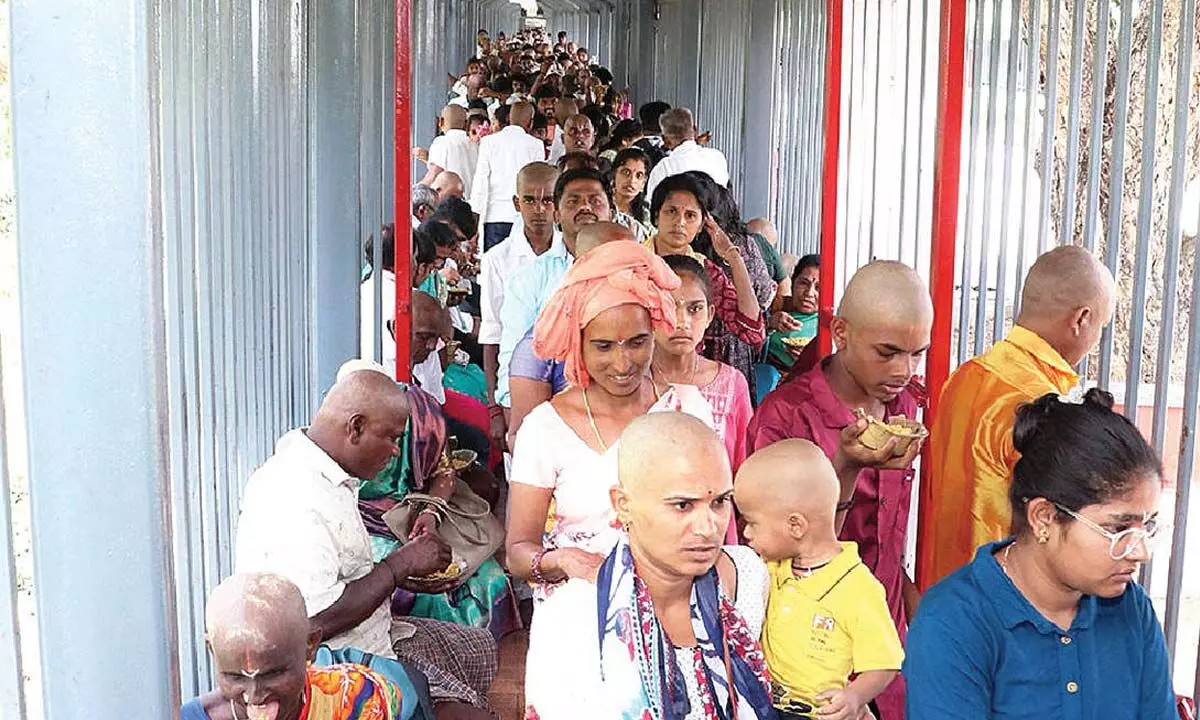 Heavy summer rush at Tirumala Heavy summer rush at Tirumala