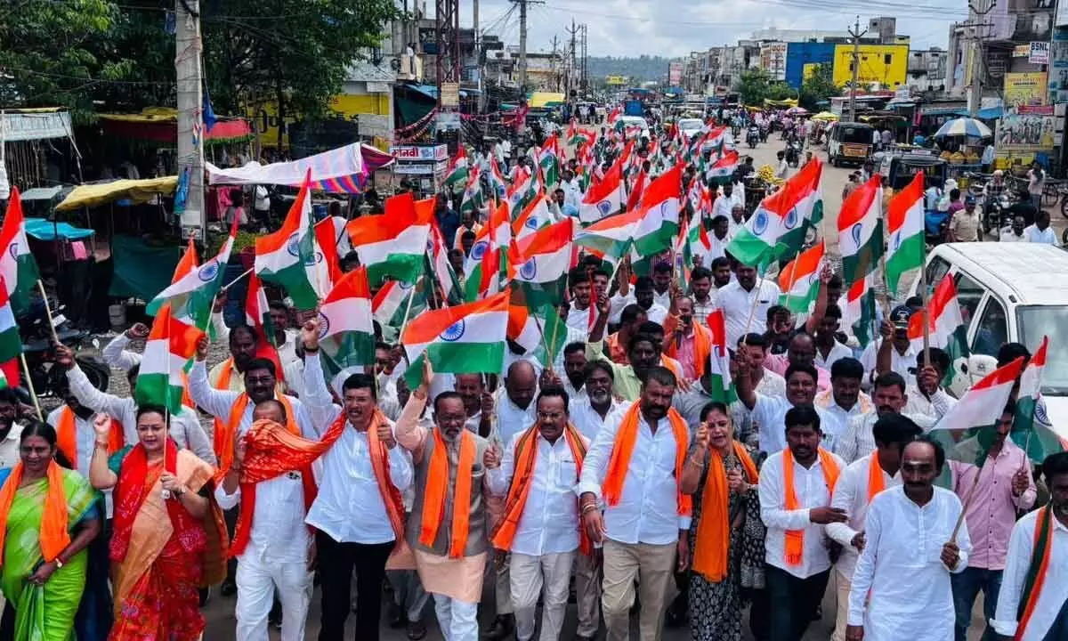 Massive Tiranga rally held in Ichoda Massive Tiranga rally held in Ichoda