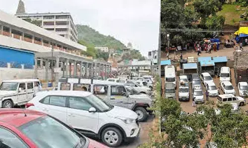 Four acres parking area for Durga temple devotees