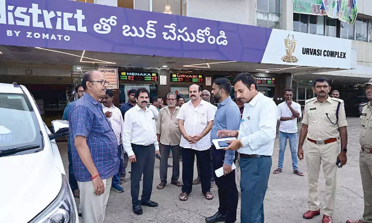 Surprise inspection of theatres in Rajahmundry Surprise inspection of theatres in Rajahmundry