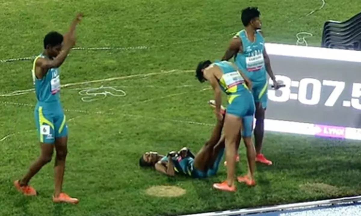 Asian Athletics Cships: India wins gold in 4x400m mixed relay, Tejaswin bags decathlon silver Asian Athletics Cships: India wins gold in 4x400m mixed relay, Tejaswin bags decathlon silver