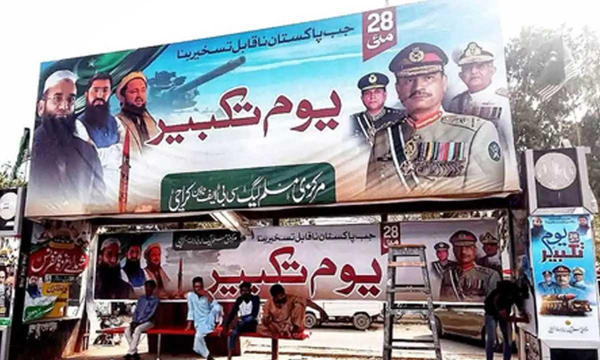 Top Lashkar terrorists and Pak army chief feature together in nuclear celebration Top Lashkar terrorists and Pak army chief feature together in nuclear celebration