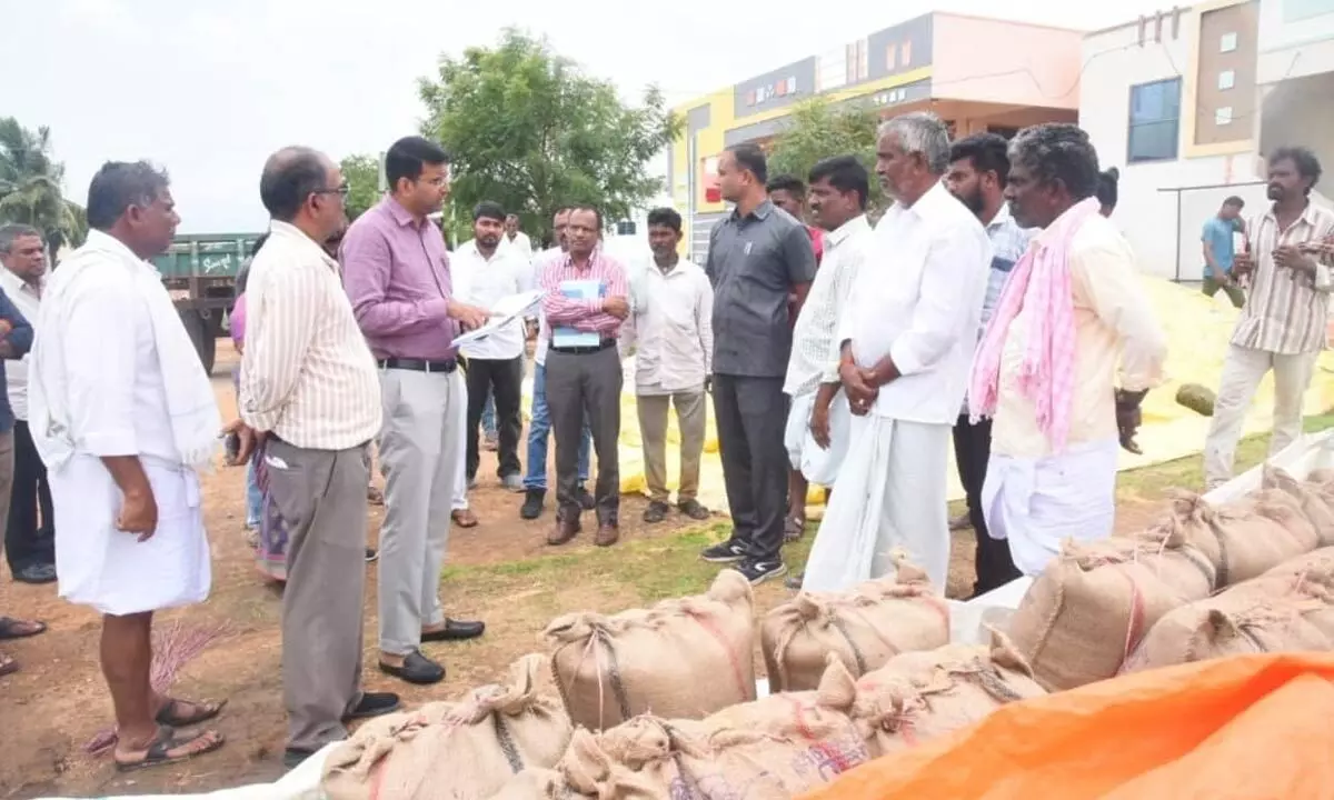 Record Paddy Procurement in Gadwal: District Collector Inspects Gurram Gadda Dweep Center, Ensures Prompt Payments to Farmers