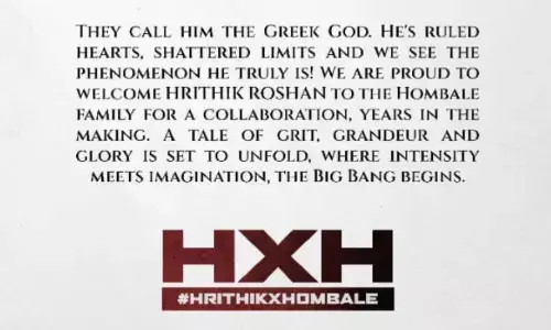 Hrithik Roshan and Hombale Films Join Forces for a Massive Pan-India Film