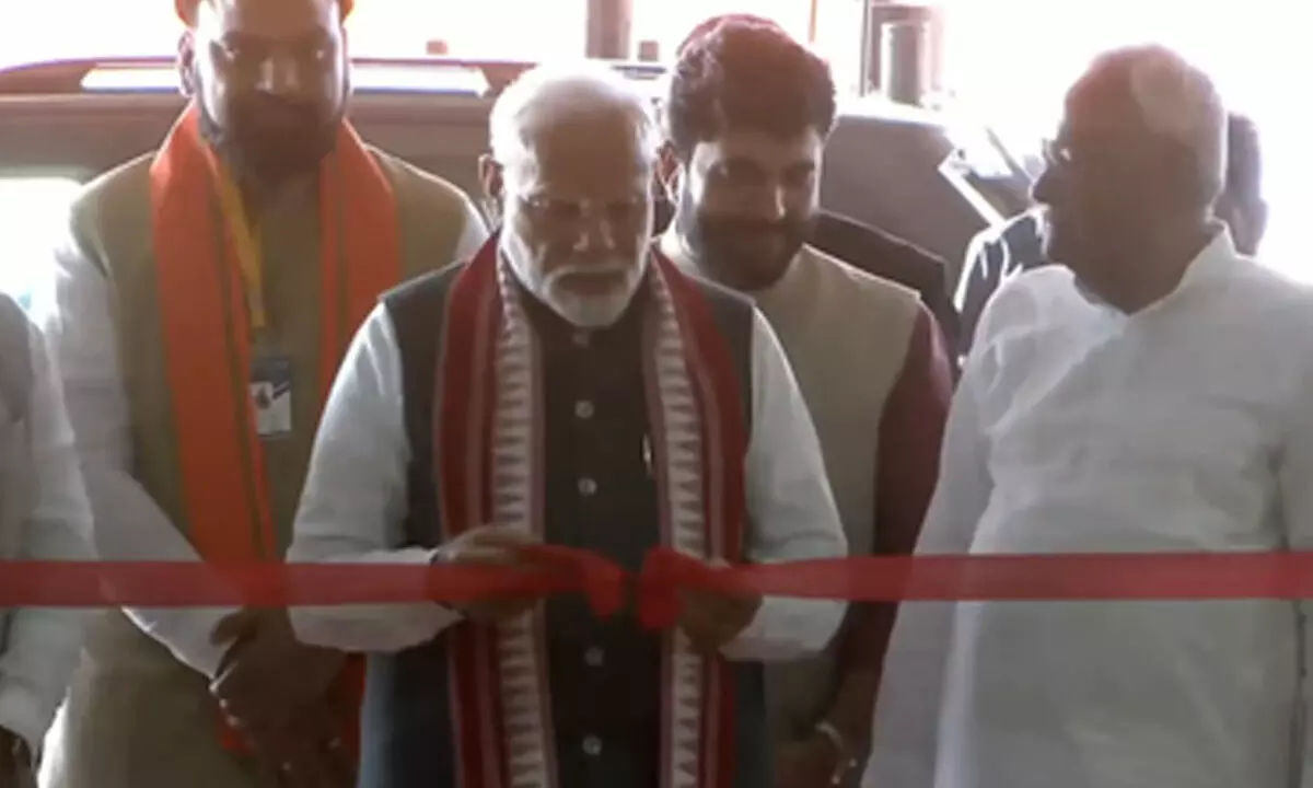 PM Modi inaugurates new terminal at Patna airport PM Modi inaugurates new terminal at Patna airport