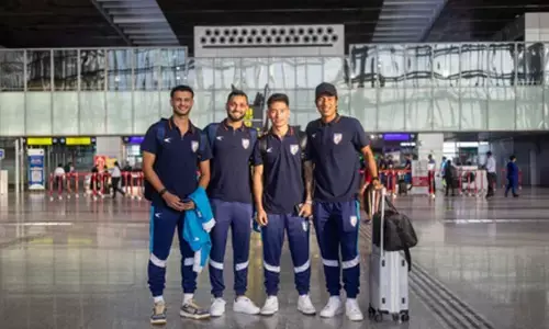 Preparing for perfect challenges, Indian mens football team reaches Thailand