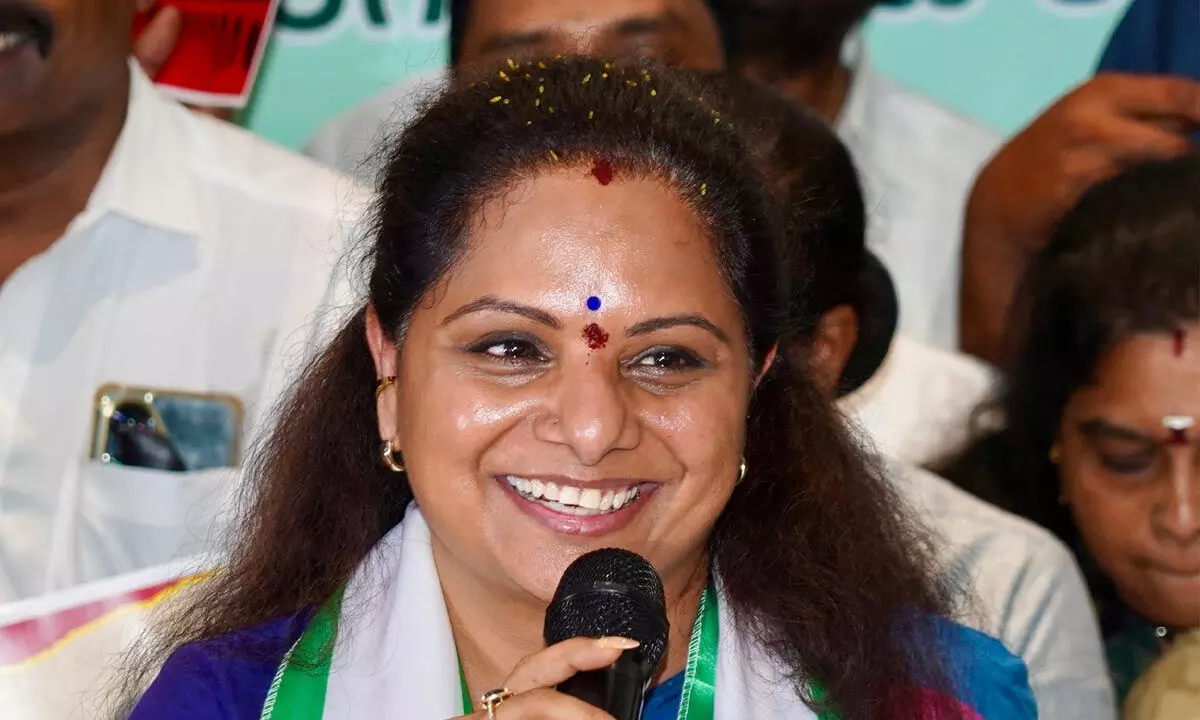 Kavitha puts Telangana Jagruthi on par with BRS Kavitha puts Telangana Jagruthi on par with BRS