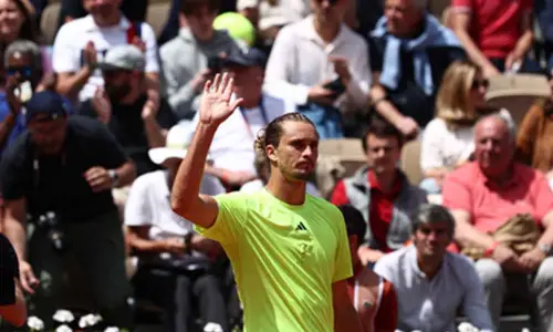 French Open: Zverev marches into quarter-finals after Griekspoor retires mid-match