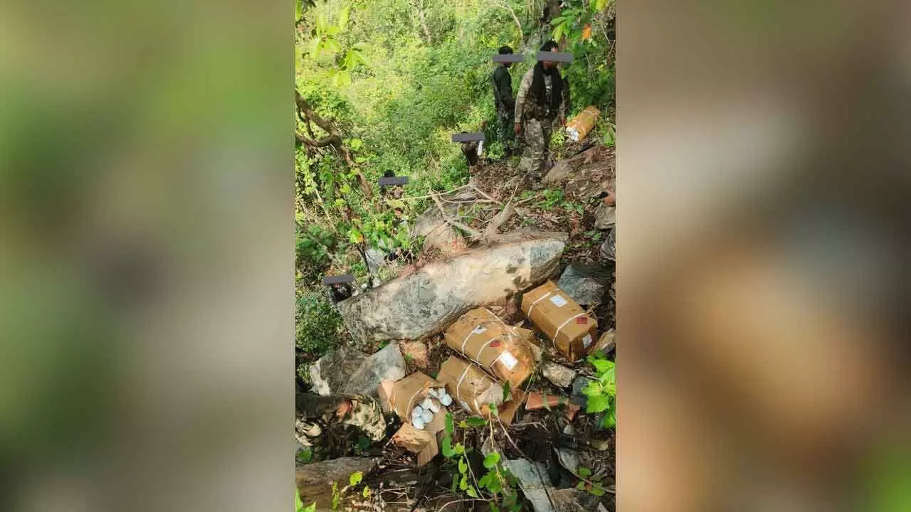 Explosives looted by Maoists in Odisha recovered from Jharkhand’s Saranda Forest Explosives looted by Maoists in Odisha recovered from Jharkhand’s Saranda Forest