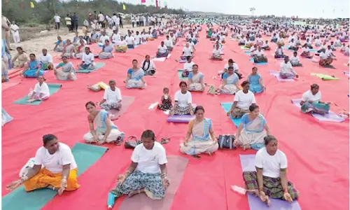 Beach yoga sessions ahead of International Yoga Day in AP