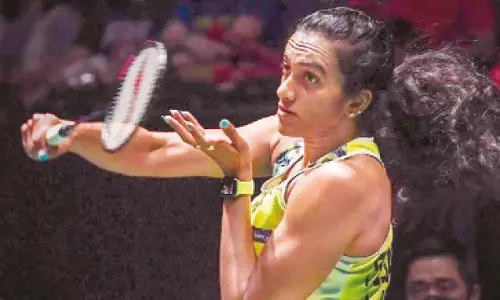 Sindhu goes past Okuhara, Sen ousted