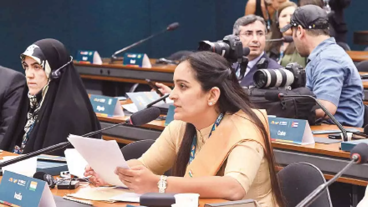 Nandyal MP Byreddy Shabari attends BRICS parliamentary summit Nandyal MP Byreddy Shabari attends BRICS parliamentary summit