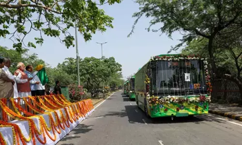 PM Modi flags off electric buses for clean and green Delhi