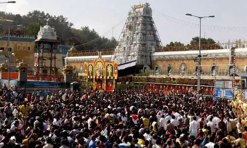 Huge Rush of Devotees at Tirumala Tirupati Devasthanams