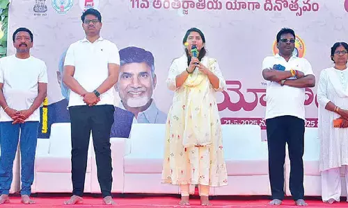 Mass Yoga demonstration held at Mahanandi