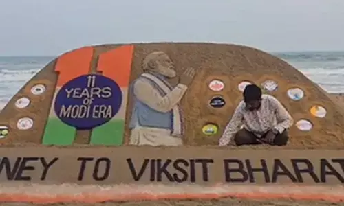 Country progressed in every field: Sand artist Pattnaik hails PM Modi’s leadership
