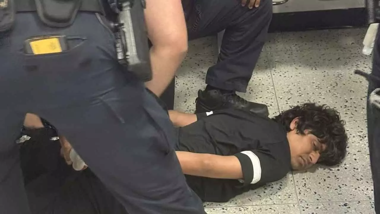 Indian student filmed at US airport in handcuffs Indian student filmed at US airport in handcuffs