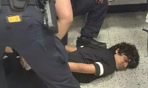 Indian student filmed at US airport in handcuffs