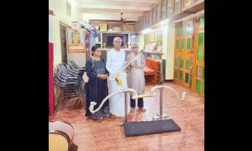 Philanthropist donates bow & arrow made of 1 kg gold, 14 kg silver to Lord Ram