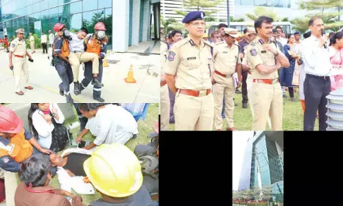Staff scurry to safety as fire alarm rings at TGICCC building during a mock drill