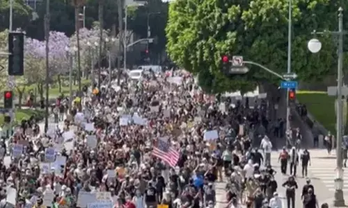 About 700 US Marines being mobilised in response to Los Angeles protests