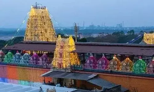 Devotees surge ahead of Jyestabhishekam at Bhadrachalam Temple