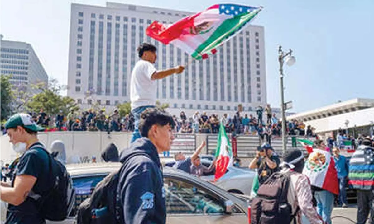 Trump sends in 700 Marines to deal with LA protests Trump sends in 700 Marines to deal with LA protests