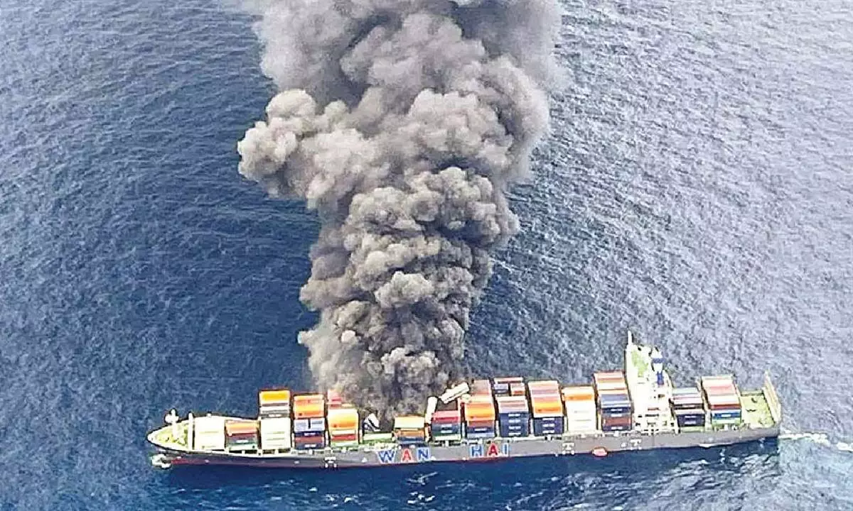 18 rescued from blaze-hit ship brought to Mangaluru: two criticial 18 rescued from blaze-hit ship brought to Mangaluru: two criticial