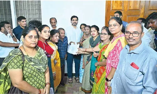 People approach Lokesh to air grievances
