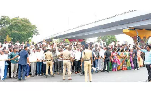 Show of strength by BRS leaders, activists at BRKR Bhavan