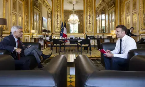 EAM Jaishankar meets Macron, thanks French President for backing Indias fight against terrorism
