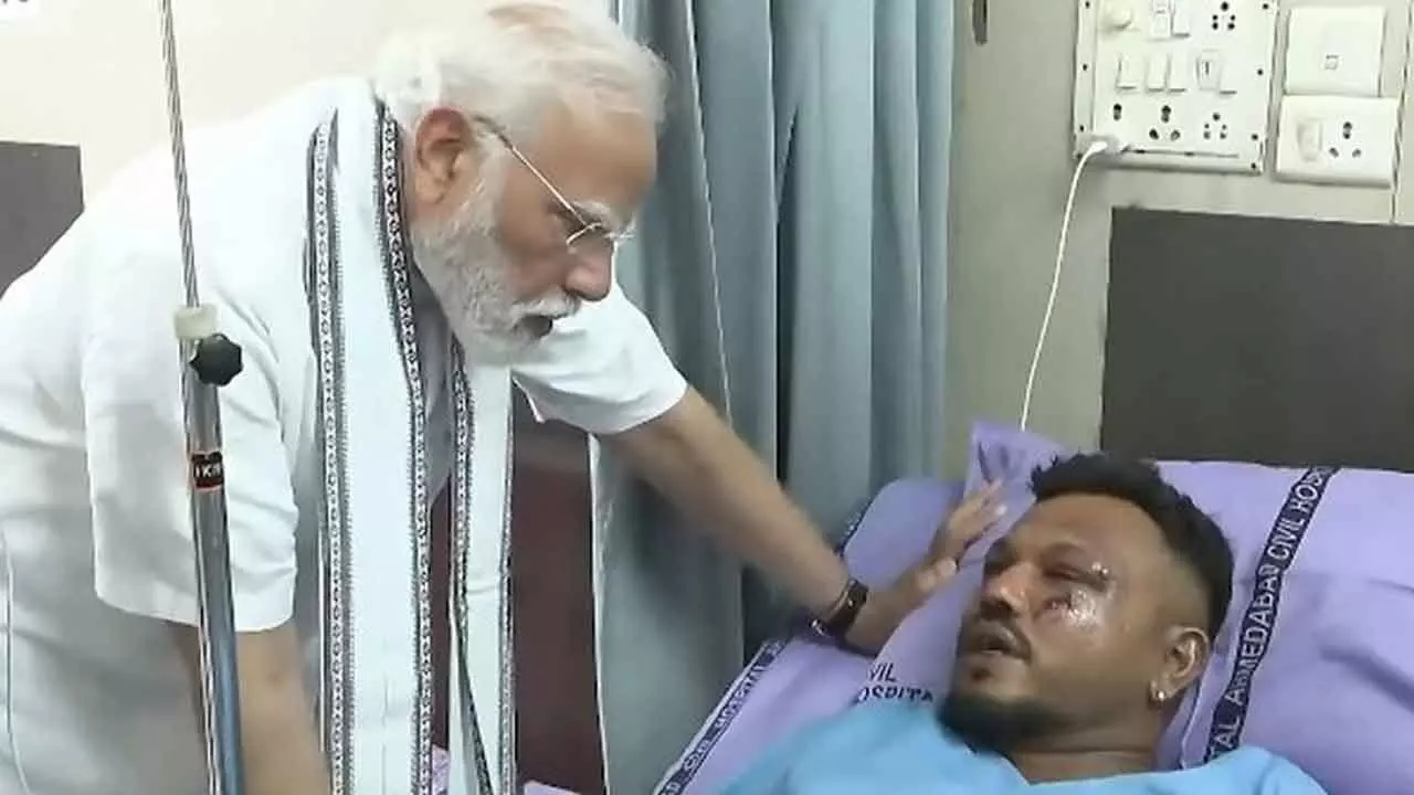 Prime Minister Modi Visits Sole Survivor Of Devastating Air India Crash In Ahmedabad Prime Minister Modi Visits Sole Survivor Of Devastating Air India Crash In Ahmedabad