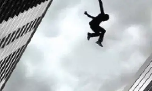 Residents jumped off building