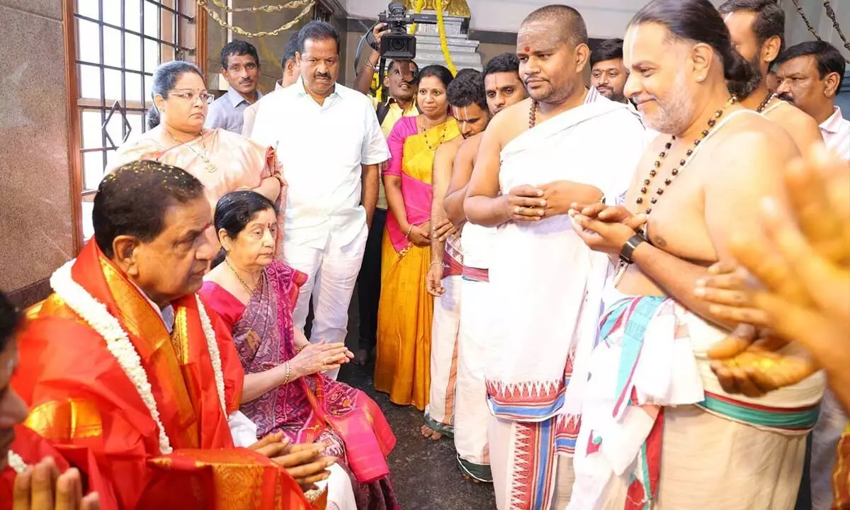 TTD chief visits SV temple in Bengaluru TTD chief visits SV temple in Bengaluru