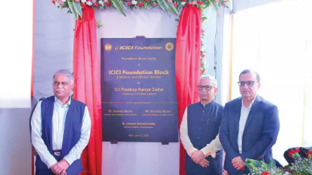 ICICI Bank commits Rs 550 cr for cancer care in Vizag ICICI Bank commits Rs 550 cr for cancer care in Vizag