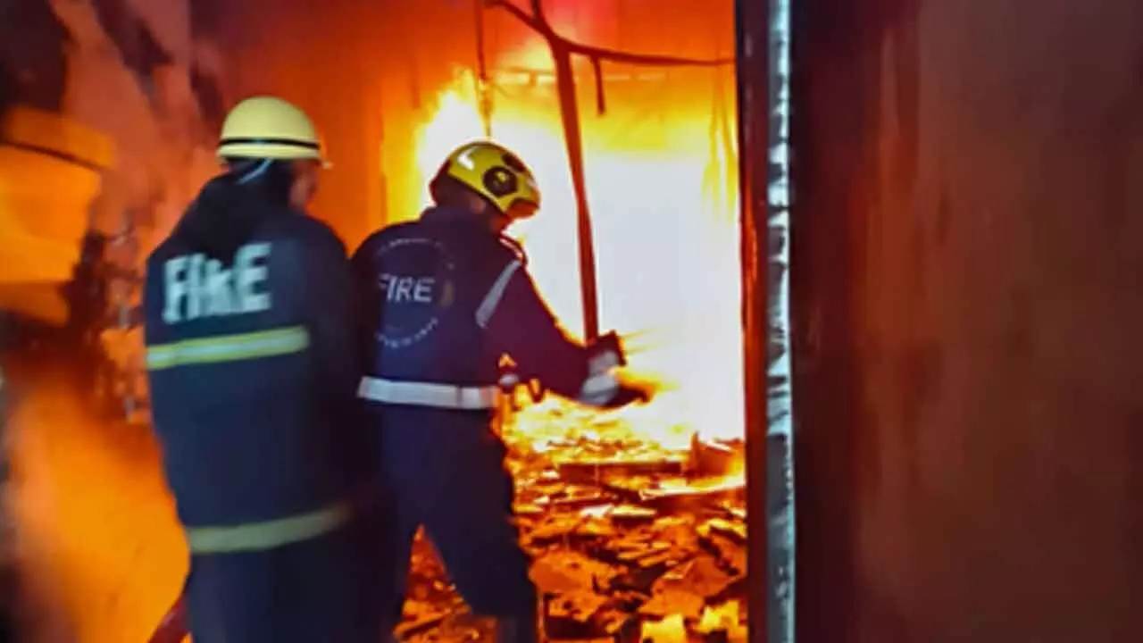 Major fire destroys Bajaj Allianz office